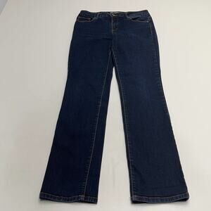 ANNE KLEIN Women’s 4 Straight Leg Blue Jeans